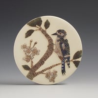 Image 1 of Spotted Woodpecker & blossom wall hanging
