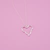 Melted Heart Pendant - Silver