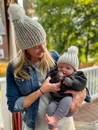 Image 1 of Mom & Child Ribbed hats
