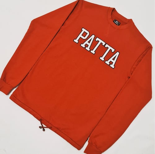 Image of Patta "Orange Spell-Out" Cord Crewneck Sweater / Small 