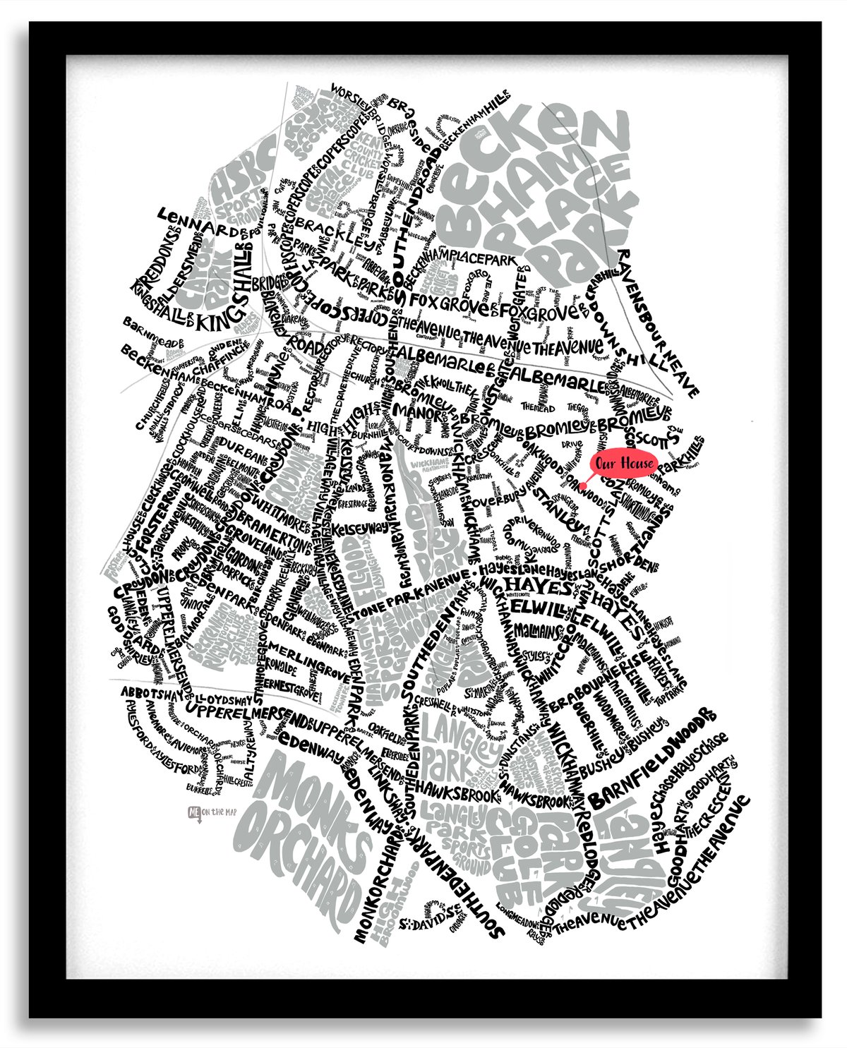 Image of Beckenham & Park Langley BR3 – SE London Type Map