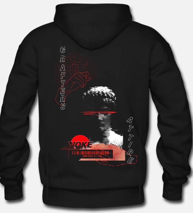 Image of Black unisex woke hoodie