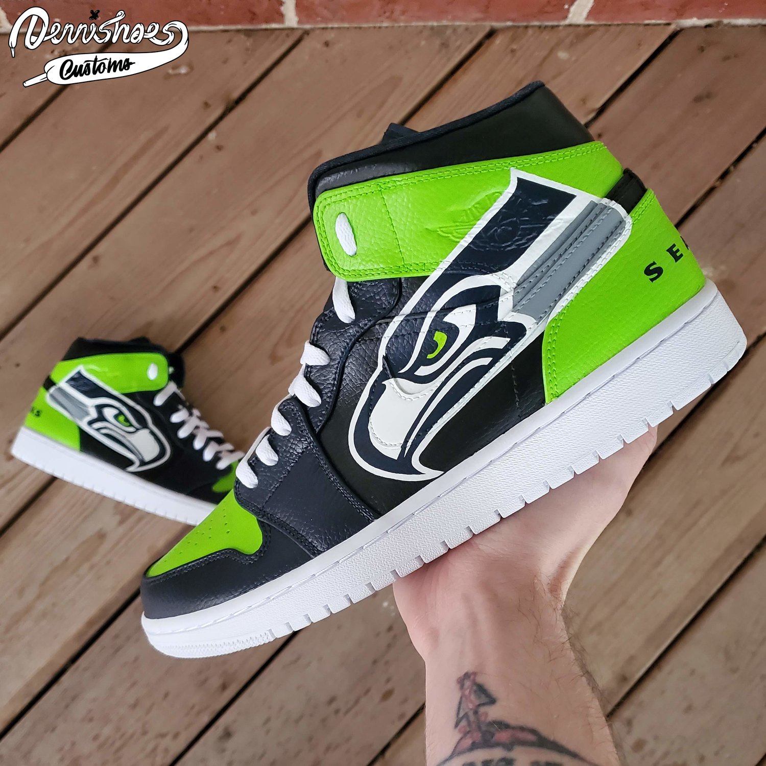 Custom Hand Painted Made To Order Nike Air Jordan 1 AJ1 Mid Shoes