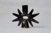 Rays candle stick holder - Brown charcoal