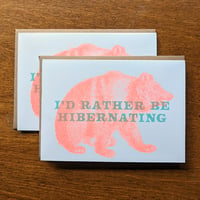 I’D RATHER BE HIBERNATING RISOGRAPH GREETING CARD SET 