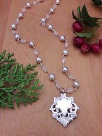 Image 1 of Gray Pearls with Rainbow Moonstones, item 5EX