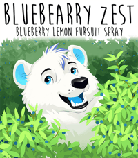 Image 2 of Bluebearry Zest - 4 oz fursuit spray, blueberry lemon scent