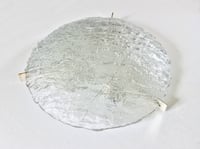 Image 2 of 19" Flushmount in Textured Glass with Silver Brackets
