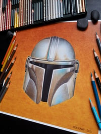 Image 3 of 2019 Mandalorian Star Wars Fine Art Print 