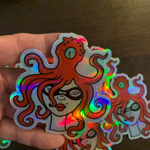 Image of OCTO-girl holographic Stickers 