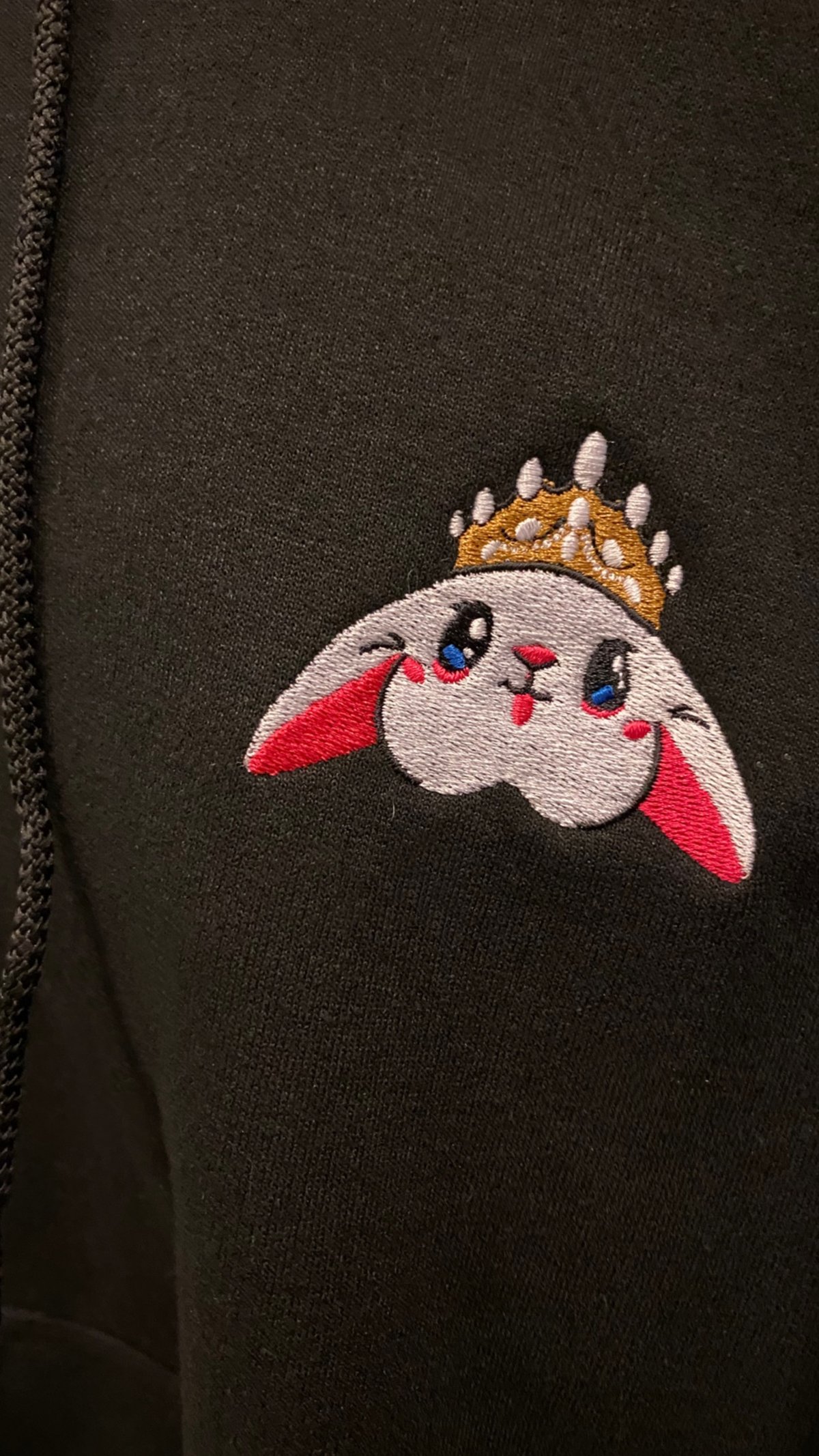 Image of Blanco 'Bunny Crown' Embroidered Hoodie