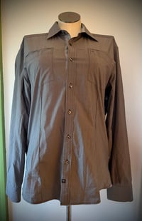 Image 2 of Upcycled “David Bowie/Shhh…” l/s dress shirt