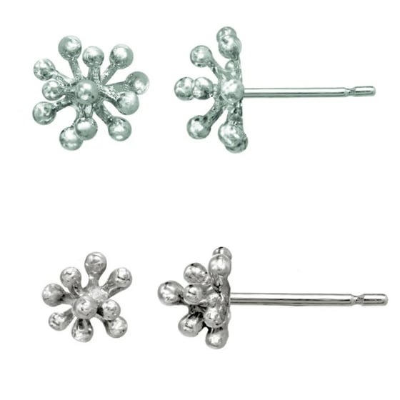 Image of Sterling Silver Small and Medium Dandelion Stud Earrings (sold separately per pair)