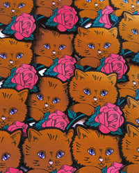 Image 1 of Kitten and Rose iron on patch 