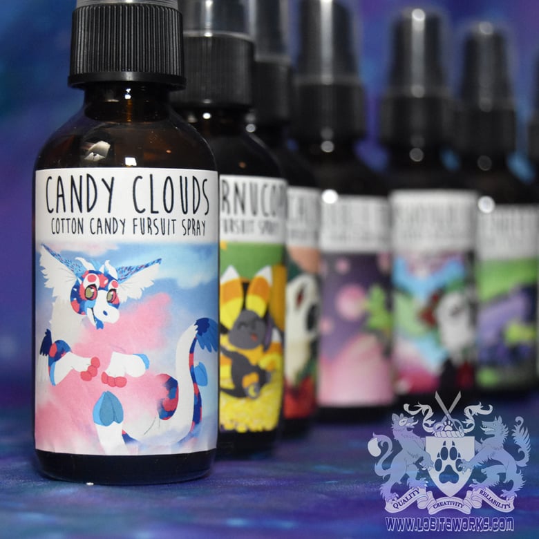 Image of CUSTOM Fursuit Spray - 10 bottles, your scent, your character!