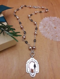 Image 3 of Taupe pearls and smoky topaz ovals, item 5FI