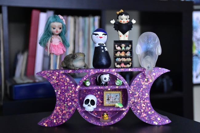 Show's Over Synergy Cresent Moon Shelf