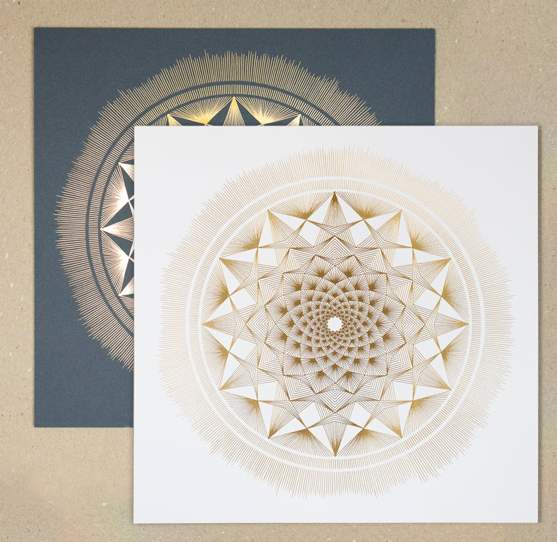 Image of Love Always Finds A Way | Limited Edition Gold Foil Prayer Mandala | Pack of Two Prints