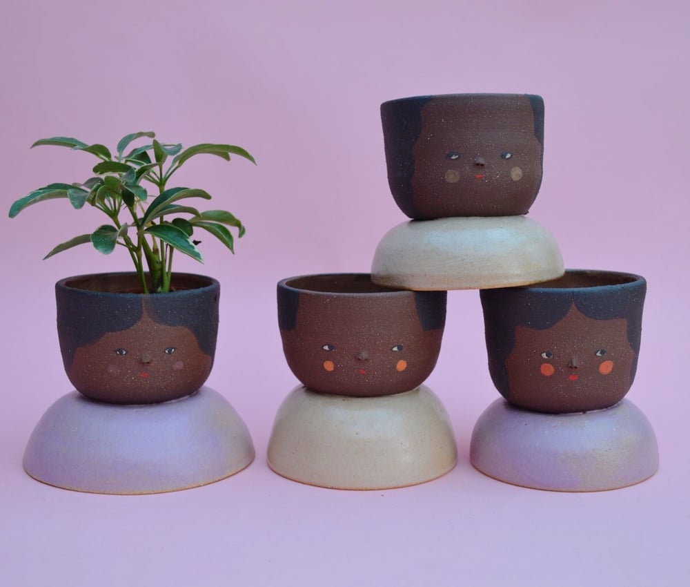 Image of Small Niña Planters- Brownie clay color