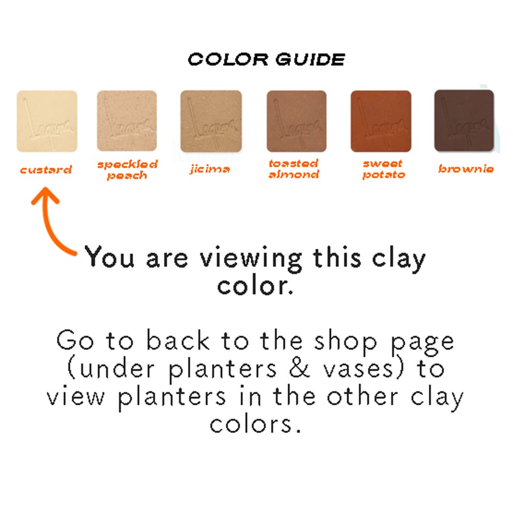 Image of Small Niña Planters- custard clay color