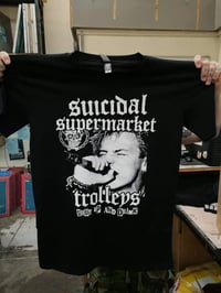 Suicidal supermarket trollys t shirt
