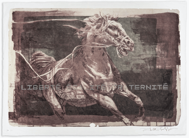 LIBERTÉ ÉGALITÉ FRATERNITÉ II<br>6 layer Stone Lithograph<br>