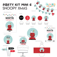 Image 1 of Party Kit Mini 6 Snoopy Xmas