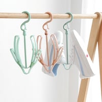 Multifunction 2 hooks Rotated Shoe Drying Racks