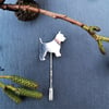 Silver Westie or Scottie Pin