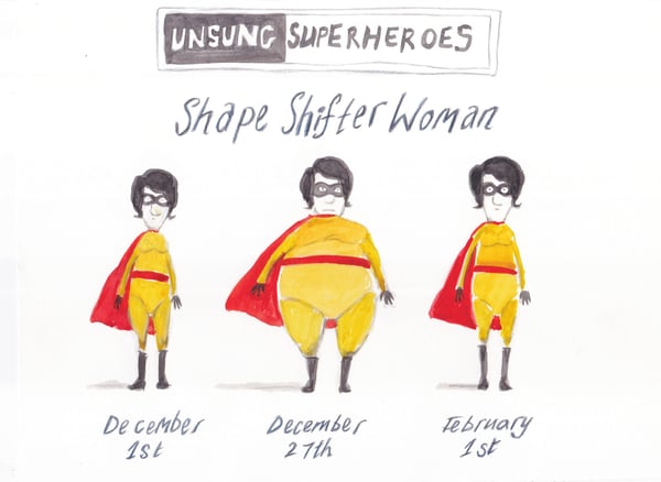 Image of 6 cards  ( Wonder Woman and Shape Shifter Woman)