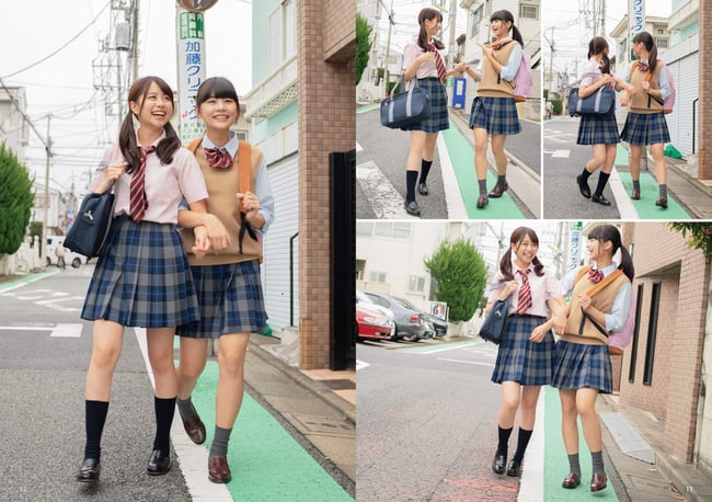 Lazy Pose Catalogue 3 - Highschool Girl Best Friends