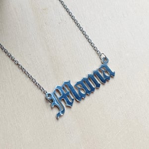 Image of Mama Stainless Steel Script Necklace