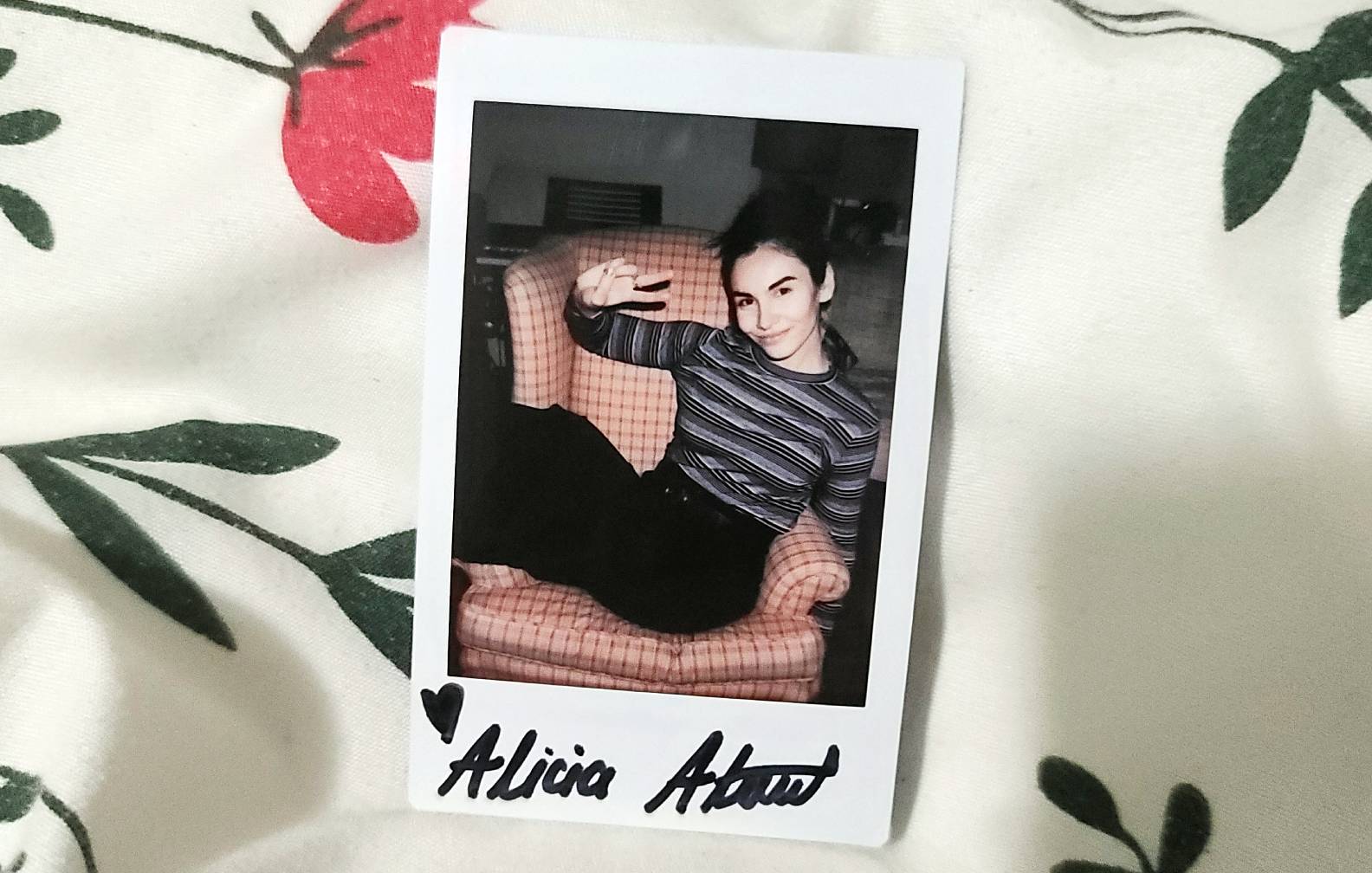 Alicia Atout Custom Signed Polaroid