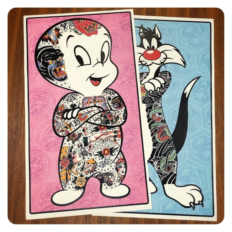 CASPER & SYLVESTER SET OF PRINTS - LTD EDITION