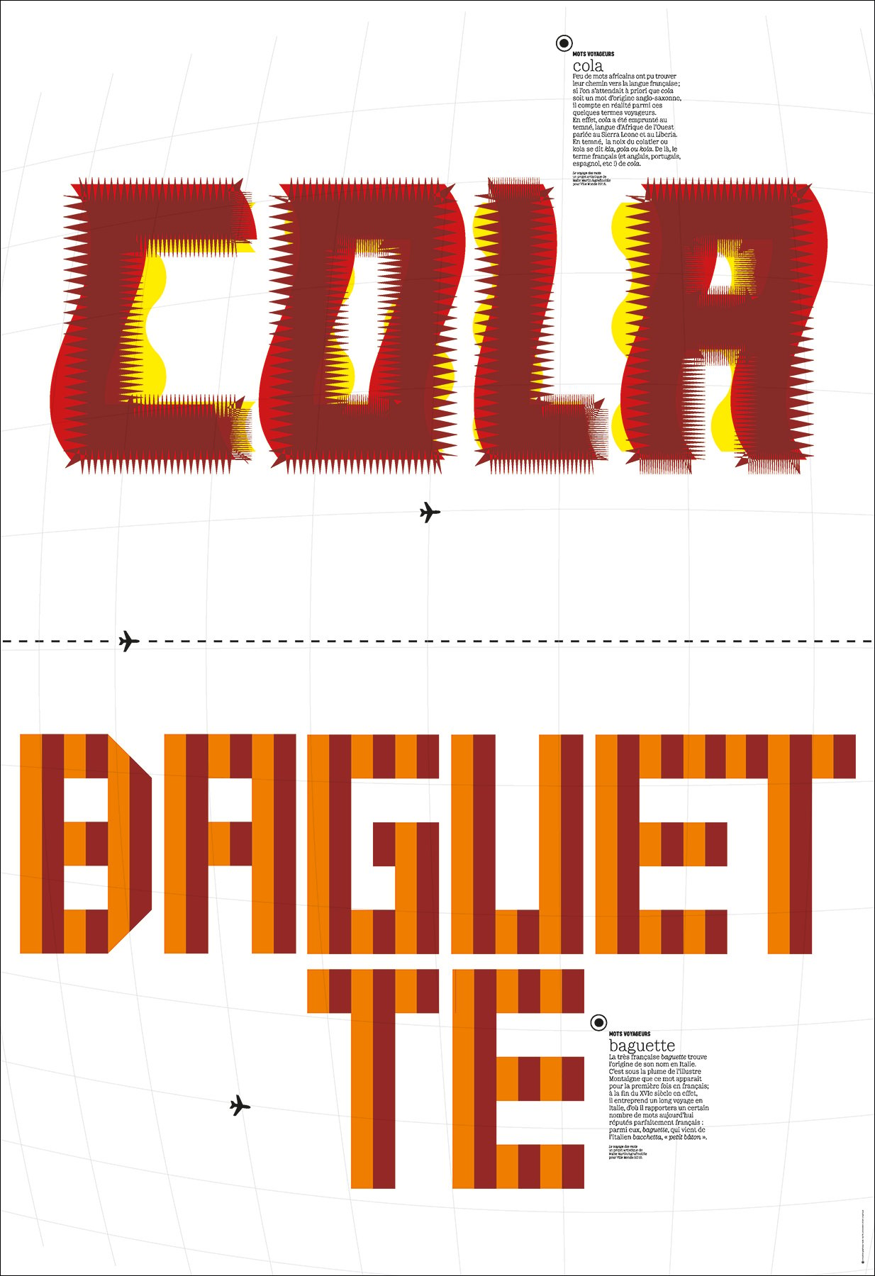 Image of Mots voyageurs - poster “cola/baguette”