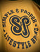 Image of S&P-“Circle Branded” Logo Tee (Antique Gold/Black)