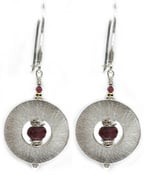 Image of Ruby Flat Ring Earrings