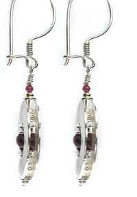Image 2 of Ruby Flat Ring Earrings