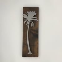 Image 1 of Palm Tree on Knotty Alder