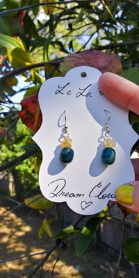 Image 1 of Blue apatite earrings 