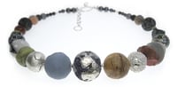Image 1 of Silvered Lava Pot Pourri Necklace