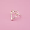 Melted Heart Ring - Silver