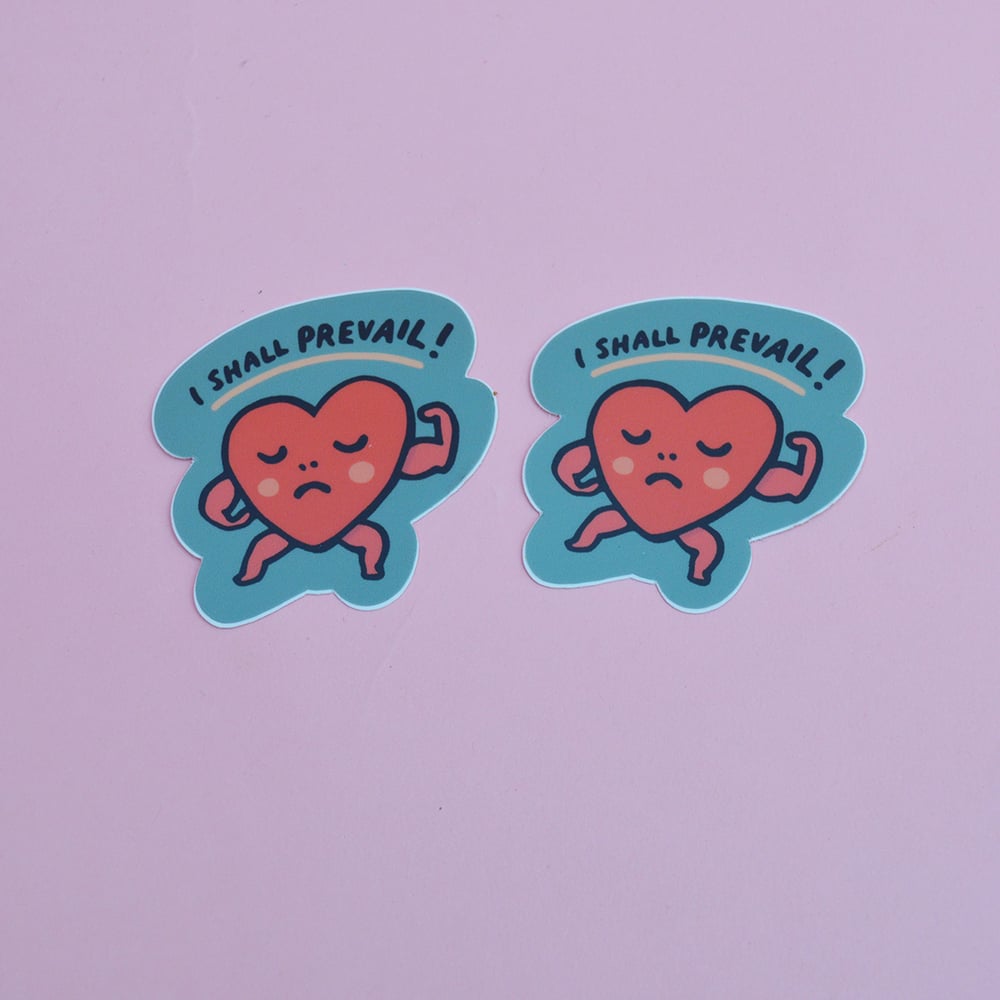 Image of "I Shall Prevail" Heart Sticker