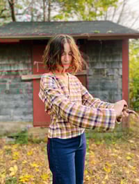 Image 3 of Flannel Wrap in Chestnut Check