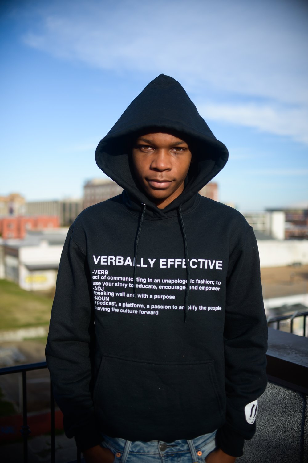 Black Verbally Effective Definition Hoodie