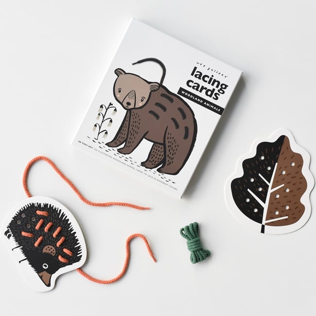 Wee Gallery Woodland Lacing Cards
