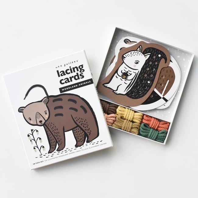 Wee Gallery Woodland Lacing Cards