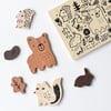 Wee Gallery Woodland Animals Wooden Tray Puzzle