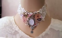 Image 1 of Lace choker necklace, statement wedding jewelry