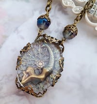 Image 3 of Mermaid Necklace - Art Nouveau Siren Pendant - Handcrafted Unique Jewelry